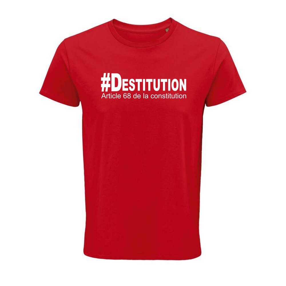 T-Shirt #Destitution rouge